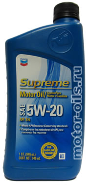 �������� ����� Chevron Supreme 5W-20 (0.946_�����)