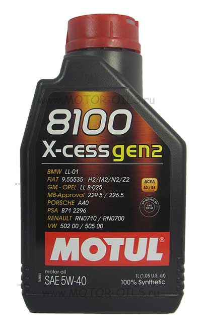 �������� ����� MOTUL 8100 X-cess gen2 5W-40 (1_����)