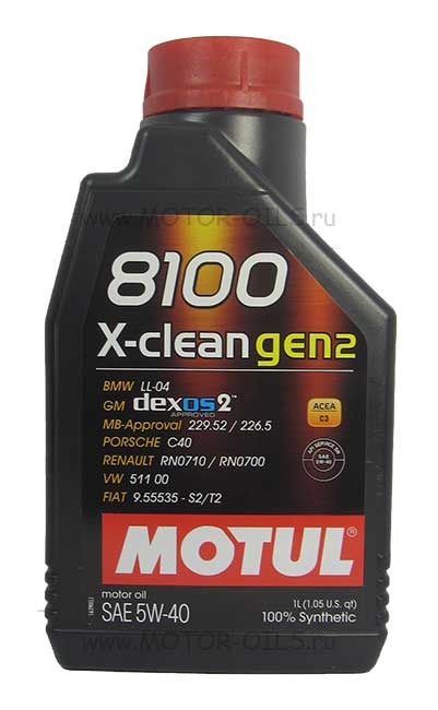 �������� ����� MOTUL 8100 X-clean gen2 5W-40 (1_����)
