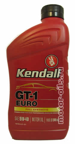 �������� ����� Kendall GT-1 EURO Full Synthetic SAE 5W-40 (946_��)