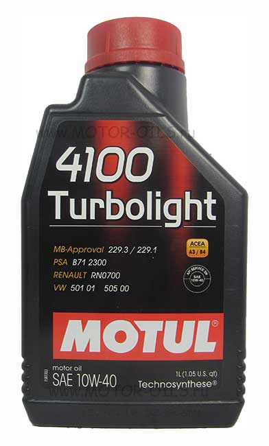 �������� ����� MOTUL 4100 Turbolight SAE 10W-40 (1_����)