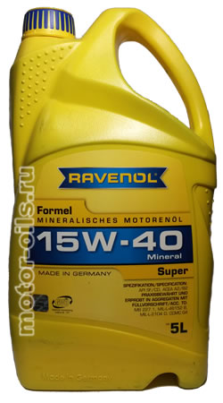 �������� ����� RAVENOL FORMEL 15W-40 SUPER (5_������)