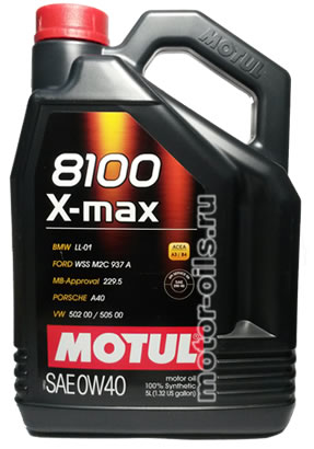 �������� ����� MOTUL 8100 X-max SAE 0W-40 (5_������)