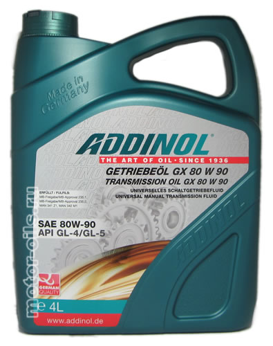 ��������������� ����� Addinol Getriebeol GX 80W90 (4_�����)