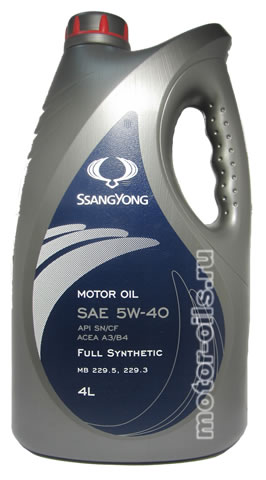 �������� ����� SsangYong Motor Oil SAE 5W-40 API SN/CF (4_����/OEM:LLK05W40004)