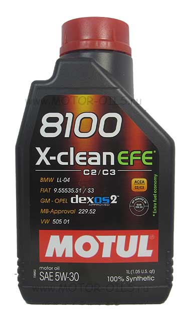 �������� ����� MOTUL 8100 X-clean EFE C2/C3 SAE 5W-30 (1_����)