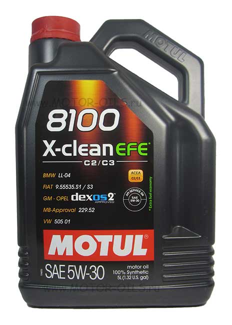 �������� ����� MOTUL 8100 X-clean EFE C2/C3 SAE 5W-30 (5_������)