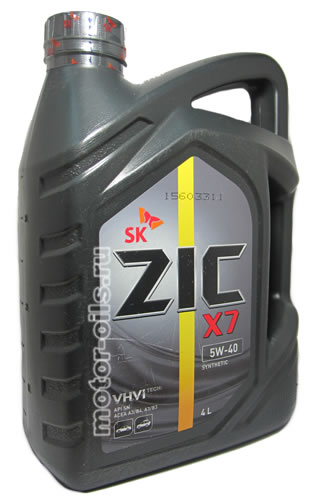 �������� ����� ZIC X7 5W-40 SYNTHETIC (4_�����)