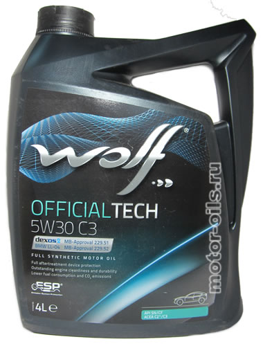 �������� ����� WOLF OFFICIALTECH 5W30 C3 (4_�����)