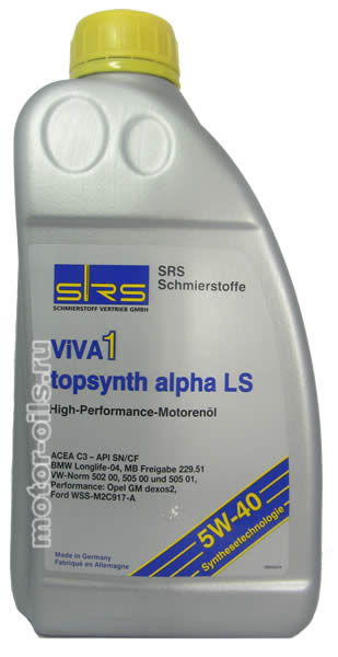 �������� ����� SRS ViVA 1 topsynth alpha LS 5W-40 (1_����)