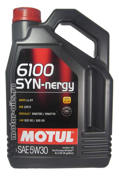 �������� ����� MOTUL 6100 SYN-nergy SAE 5W-30 (4_�����)