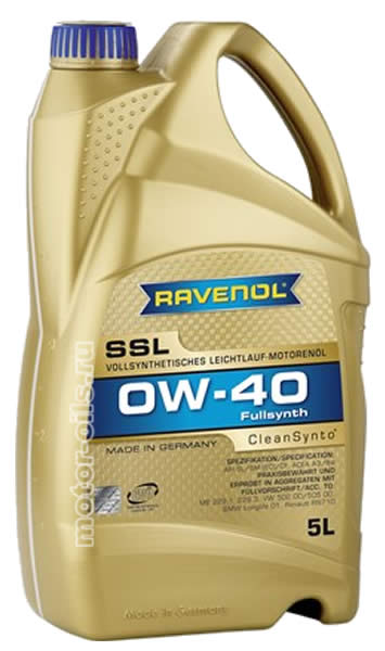 �������� ����� RAVENOL SSL 0W-40 Fullsynth (5_������)