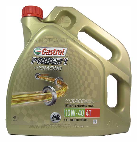 �������� ����� CASTROL POWER 1 RACING 4T 10W-40 (4_�����)
