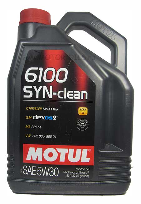�������� ����� MOTUL 6100 SYN-clean SAE 5W-30 (5_������)