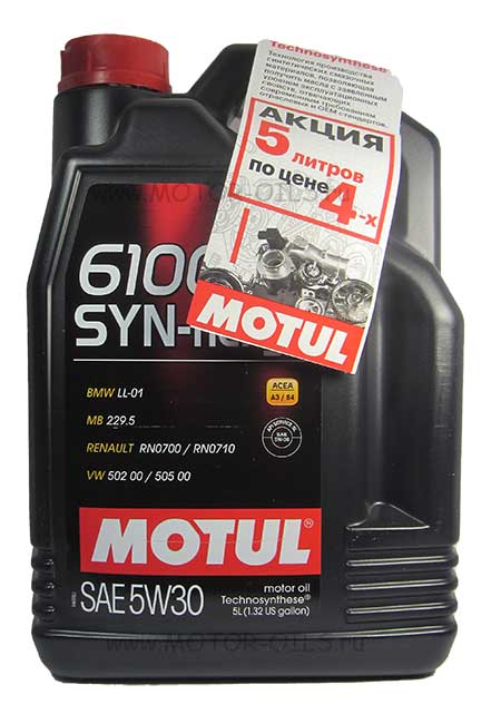 �������� ����� MOTUL 6100 SYN-nergy SAE 5W-30 (5_������)