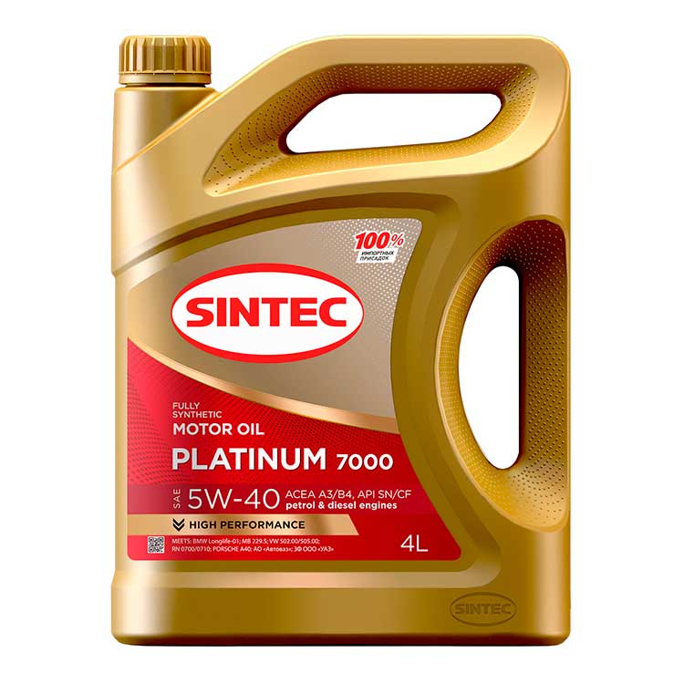 �������� ����� Sintec Platinum 7000 5W-40 (4_�����)