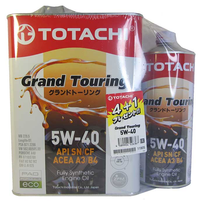 �������� ����� TOTACHI Grand Touring 5W-40 (4_�����+1_����) ������ �� �����