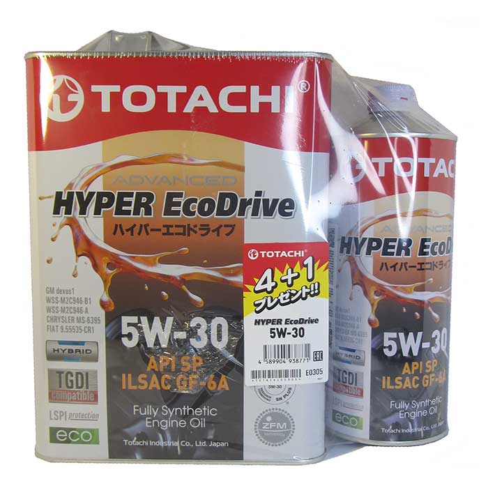 �������� ����� TOTACHI Hyper EcoDrive 5W-30 (4_�����+1_����) ������ �� �����