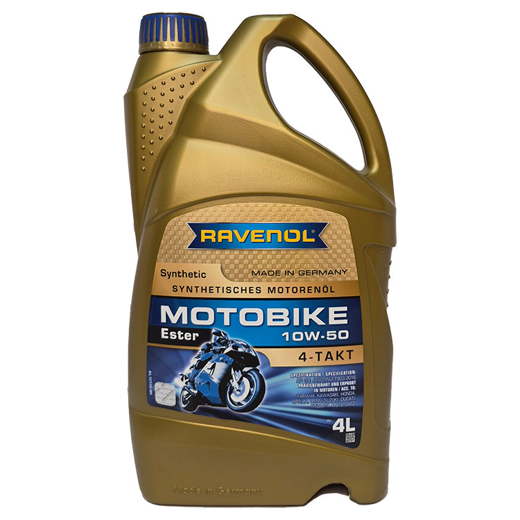 �������� ����� Ravenol Motobike 4-T Ester 10W-50 (4_�����)